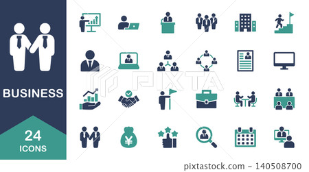 Business-related icon set: Meeting, Recruitment, Company Employee, etc. Business-related icon set: Meeting, Recruitment, Company Employee, etc. 140508700