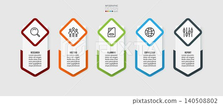 Business concept infographic template with option. 140508802