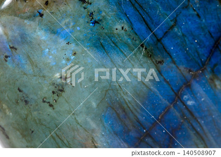 Macro mineral stone Labradorite on white background Macro mineral stone Labradorite on white background 140508907
