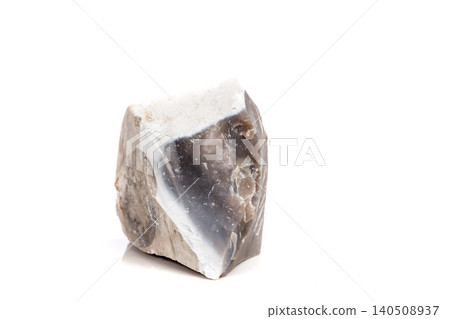 Macro mineral stone Flint in the rock on a white background Macro mineral stone Flint in the rock on a white background 140508937