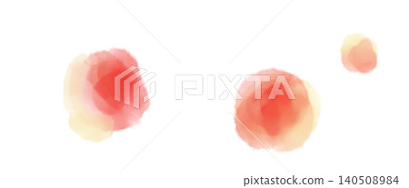 Watercolor illustrations of flower petals and fruits with red and yellow smudges. Watercolor illustrations of flower petals and fruits with red and yellow smudges. 140508984