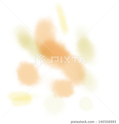 具有柔和水彩效果的背景插圖素材，讓人聯想到橙米色。 140508993
