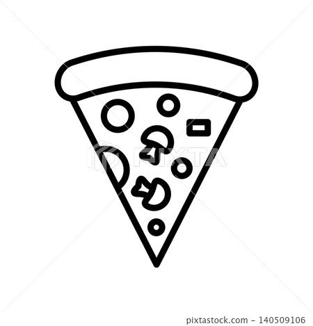 pizza icon vector design template in white background pizza icon vector design template in white background 140509106