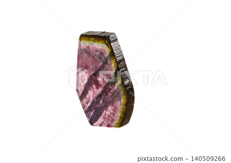 Macro mineral tourmaline stone on white background 140509266