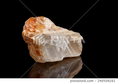 Macro mineral stone Moonstone a black background Macro mineral stone Moonstone a black background 140509281