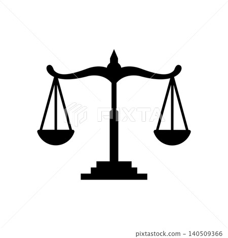 scale of justice icon vector design template in white background scale of justice icon vector design template in white background 140509366