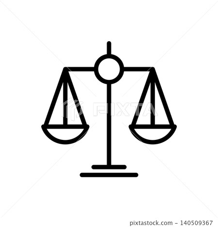 scale of justice icon vector design template in white background scale of justice icon vector design template in white background 140509367