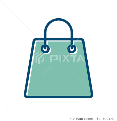 shopping bag icon vector design template in white background 140509420