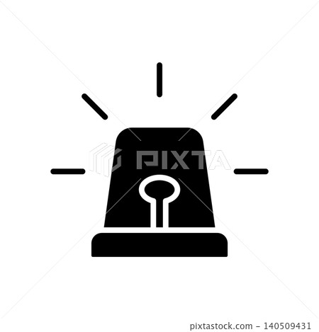siren - alarm icon vector design template in white background siren - alarm icon vector design template in white background 140509431