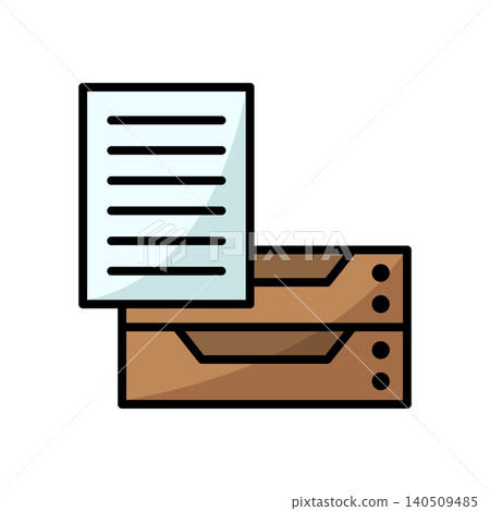 stack of paper icon vector design template in white background stack of paper icon vector design template in white background 140509485