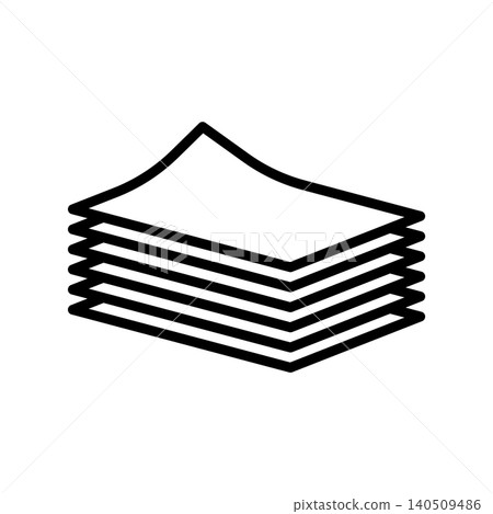 stack of paper icon vector design template in white background stack of paper icon vector design template in white background 140509486