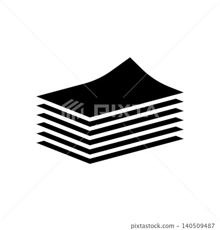 stack of paper icon vector design template in white background stack of paper icon vector design template in white background 140509487