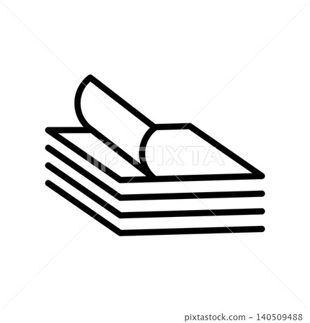 stack of paper icon vector design template in white background stack of paper icon vector design template in white background 140509488