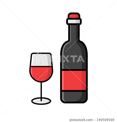 wine icon vector design template in white background wine icon vector design template in white background 140509589