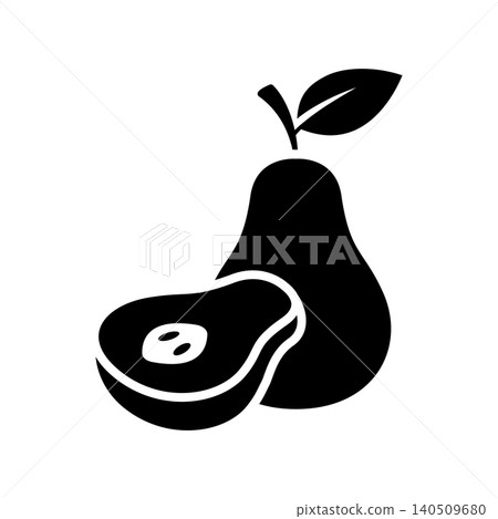 pear icon vector design template in white background pear icon vector design template in white background 140509680