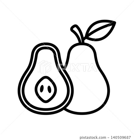 pear icon vector design template in white background 140509687