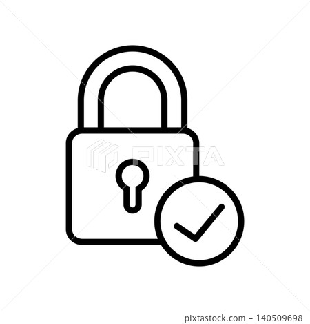padlock icon vector design template in white background padlock icon vector design template in white background 140509698