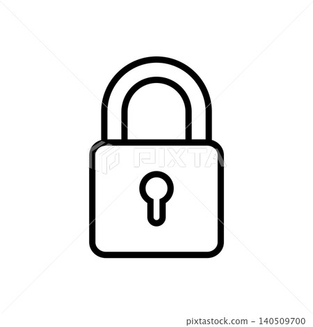 padlock icon vector design template in white background padlock icon vector design template in white background 140509700