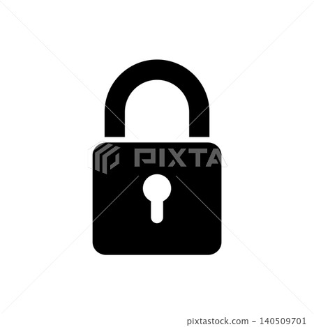 padlock icon vector design template in white background padlock icon vector design template in white background 140509701