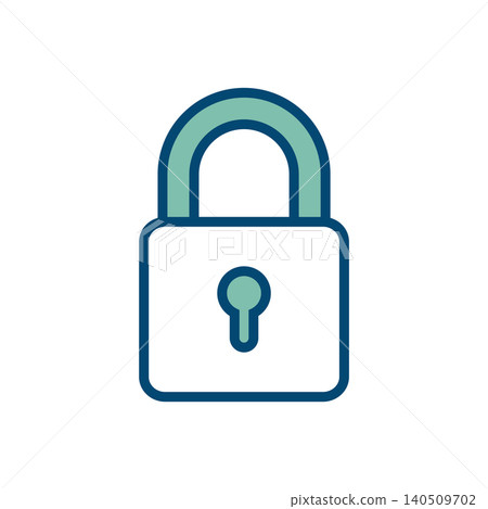 padlock icon vector design template in white background padlock icon vector design template in white background 140509702