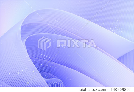 Abstract flowing wave layered with futuristic digital data pattern. 3d rendering 140509803