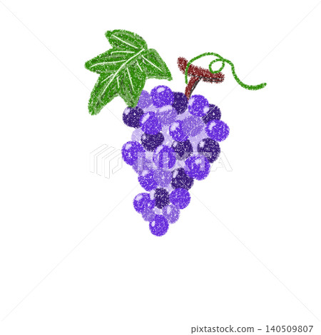 Grapes drawn with crayons Grapes drawn with crayons 140509807