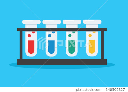 Test Tubes in Rack for Science Laboratory 140509827