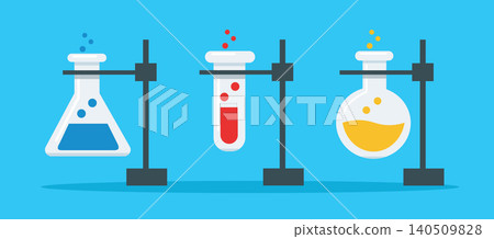 Test Tubes in Rack for Science Laboratory 140509828