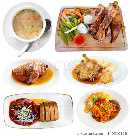 Set of Czech food collage on white background Set of Czech food collage on white background 140510116