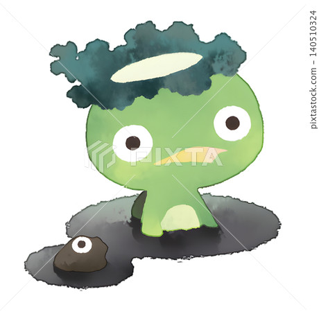 一幅河童和黑蛙從水坑中冒出的水彩風格插圖,透明 PNG 格式。 一幅河童和黑蛙從水坑中冒出的水彩風格插圖,透明 PNG 格式。 140510324