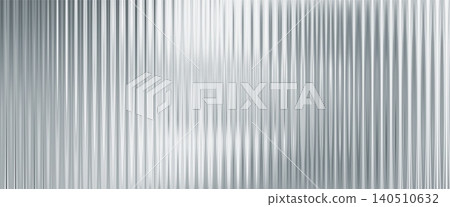 Silver acrylic ribbed glass texture background with fluted plastic panel and soft blurred light reflections. Abstract surface with subtle gradients for modern minimal design. Silver acrylic ribbed glass texture background with fluted plastic panel and soft blurred light reflections. Abstract surface with subtle gradients for modern minimal design. 140510632