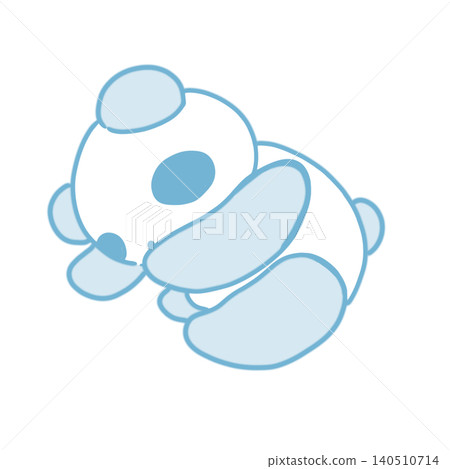 A cute, hand-drawn illustration of a refreshing light blue panda. A cute, hand-drawn illustration of a refreshing light blue panda. 140510714