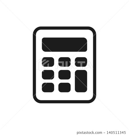 Calculator icon silhouette in flat style. Mathematics vector illustration on isolated background. Calculation sign business concept. Calculator icon silhouette in flat style. Mathematics vector illustration on isolated background. Calculation sign business concept. 140511345