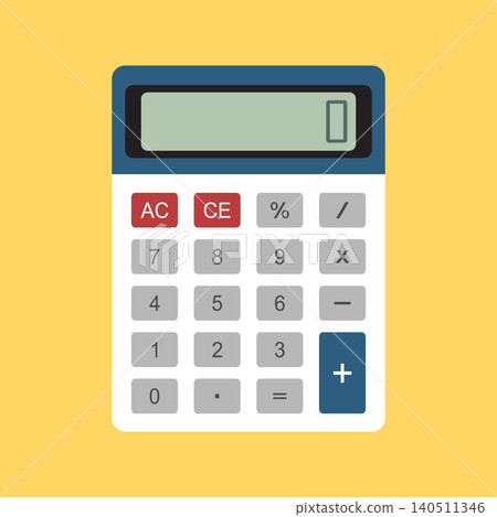 Calculator icon in colorful flat style. Mathematics vector illustration on isolated background. Calculation sign business concept. 140511346