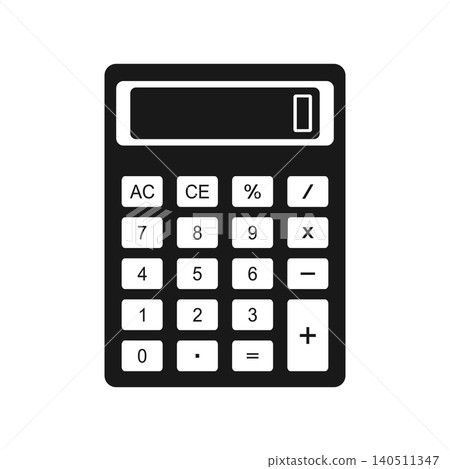 Calculator icon silhouette in flat style. Mathematics vector illustration on isolated background. Calculation sign business concept. Calculator icon silhouette in flat style. Mathematics vector illustration on isolated background. Calculation sign business concept. 140511347