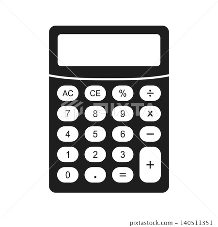 Calculator icon silhouette in flat style. Mathematics vector illustration on isolated background. Calculation sign business concept. Calculator icon silhouette in flat style. Mathematics vector illustration on isolated background. Calculation sign business concept. 140511351