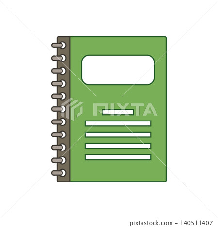 Notebook with pencil icon in flat style. Notepad document vector illustration on isolated background. Workbook sign business concept. Notebook with pencil icon in flat style. Notepad document vector illustration on isolated background. Workbook sign business concept. 140511407
