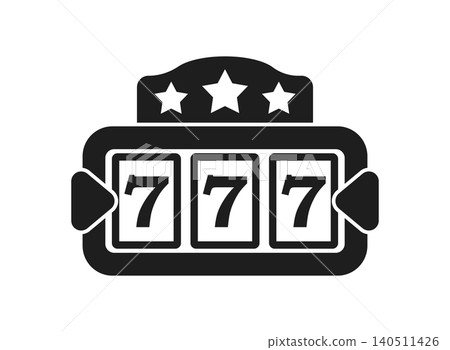 Casino slot machine icon in flat style. 777 jackpot vector illustration on isolated background. Game machine sign business concept. Casino slot machine icon in flat style. 777 jackpot vector illustration on isolated background. Game machine sign business concept. 140511426