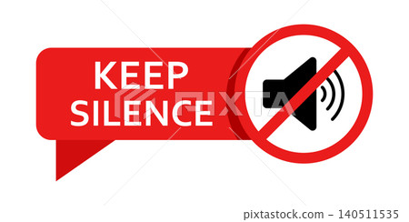Silence please icon in flat style. Silent banner vector illustration on isolated background. Warning sign business concept. Silence please icon in flat style. Silent banner vector illustration on isolated background. Warning sign business concept. 140511535
