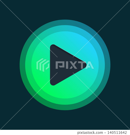 Play button icon in flat style. Sound control vector illustration on isolated background. Media sign business concept. Play button icon in flat style. Sound control vector illustration on isolated background. Media sign business concept. 140511642