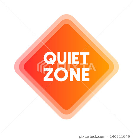 Quiet zone icon in flat style. Silent banner vector illustration on isolated background. Warning sign business concept. Quiet zone icon in flat style. Silent banner vector illustration on isolated background. Warning sign business concept. 140511649