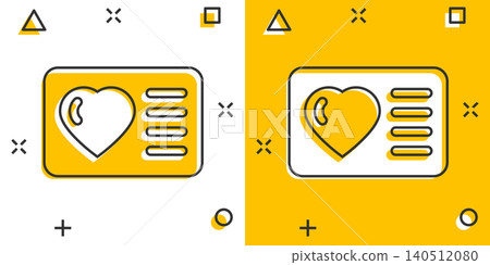 Loyalty card icon in comic style. Reward cartoon vector illustration on white isolated background. Discount splash effect business concept. Loyalty card icon in comic style. Reward cartoon vector illustration on white isolated background. Discount splash effect business concept. 140512080