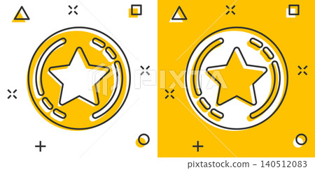 Loyalty icon in comic style. Reward cartoon vector illustration on white isolated background. Discount splash effect business concept. Loyalty icon in comic style. Reward cartoon vector illustration on white isolated background. Discount splash effect business concept. 140512083