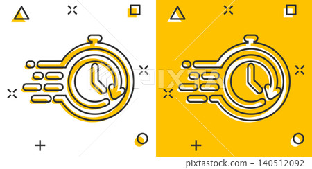 Recovery icon in comic style. Repeat clock cartoon vector illustration on white isolated background. Rotation time splash effect business concept. Recovery icon in comic style. Repeat clock cartoon vector illustration on white isolated background. Rotation time splash effect business concept. 140512092