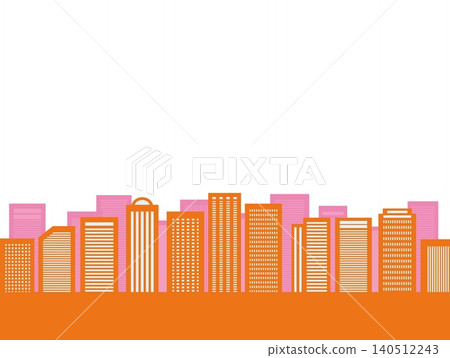 城市景觀,建築物,白色背景,橘色,粉紅色 城市景觀,建築物,白色背景,橘色,粉紅色 140512243
