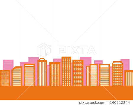 城市景觀,建築物,白色背景,橘色,粉紅色 城市景觀,建築物,白色背景,橘色,粉紅色 140512244