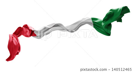 Italian flag isolated on white background Italy ribbon design 3D render Italian flag isolated on white background Italy ribbon design 3D render 140512465