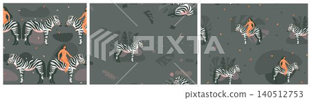 Hand drawn vector abstract graphic modern safari savanna animals print and pattern collection set on color background.Animals wildlife clipart design.Wild nature concept.Cute animals illustration set. Hand drawn vector abstract graphic modern safari savanna animals print and pattern collection set on color background.Animals wildlife clipart design.Wild nature concept.Cute animals illustration set. 140512753