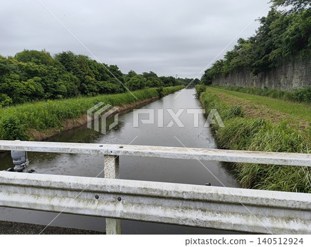 A walking course along a tree-lined street in fresh greenery. 140512924
