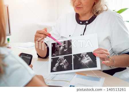 Doctor gynecologist consulting patient. Patient at doctor office. Diagnostic Doctor gynecologist consulting patient. Patient at doctor office. Diagnostic 140513261